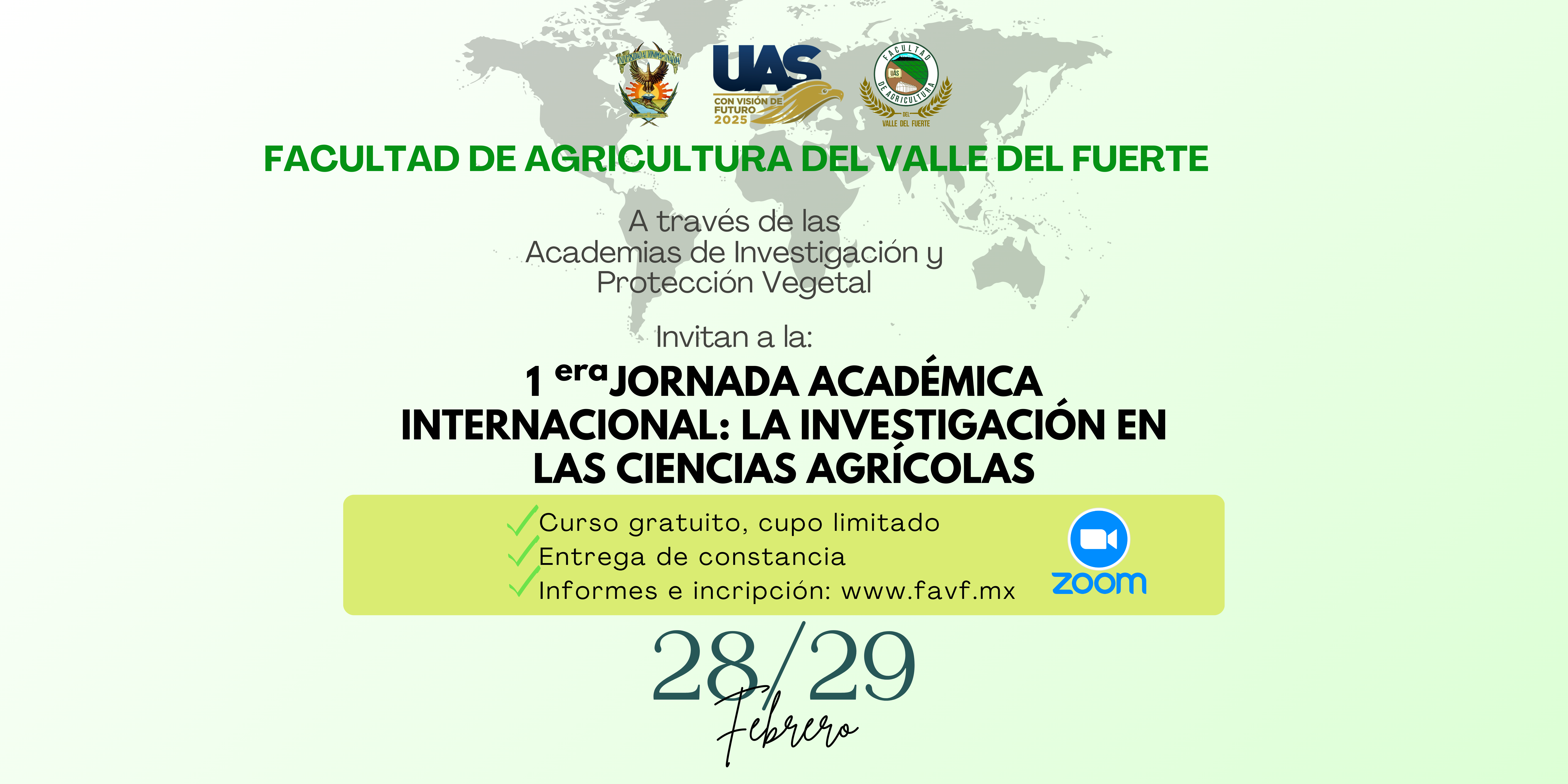 1era Jornada Académica Internacional: La investigación en las ciencias agrícolas